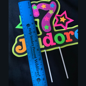 Personalized Neon Glow Party Cake Topper