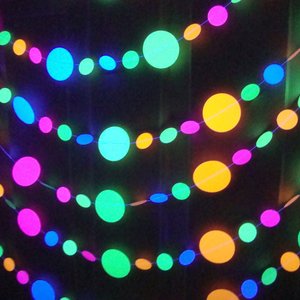 Glow Party Decoration Set, Glow Birthday, 80s Party, Black Light Decoration, UV Reflective Garland, Fluorescent Decor, Sweet 16 Glow Party