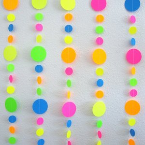 Glow Party Decoration Set, Glow Birthday, 80s Party, Black Light Decoration, UV Reflective Garland, Fluorescent Decor, Sweet 16 Glow Party