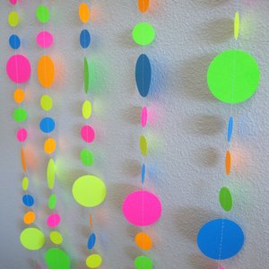 Glow Party Decoration Set, Glow Birthday, 80s Party, Black Light Decoration, UV Reflective Garland, Fluorescent Decor, Sweet 16 Glow Party