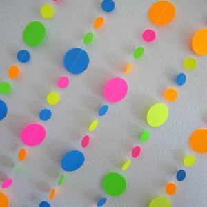 Glow Party Decoration Set, Glow Birthday, 80s Party, Black Light Decoration, UV Reflective Garland, Fluorescent Decor, Sweet 16 Glow Party