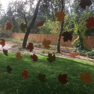 Fall Leaf Garland, Paper Leaf Bunting, Autumn Garland, Autumn Decor, Fall Decor, Fall Fireplace Mantel Decoration, Dorm Decor, Autumn Leaves