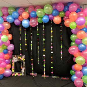 Glow Party Decorations, 15-foot Neon Garland, UV Reflective Neon Party Decor, Sweet 16 Glow Party, Teen Neon Dance Party, Black Light Party