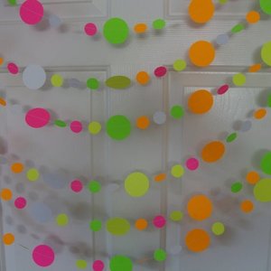 Glow Party Decorations, 15-foot Neon Garland, UV Reflective Neon Party Decor, Sweet 16 Glow Party, Teen Neon Dance Party, Black Light Party