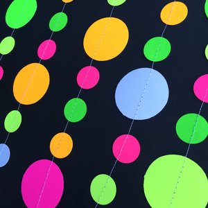 Glow Party Decorations, UV Reflective Glow Party Decor, Black Light Reflective Garland, Neon Party, Skate Party, Sweet 16 Glow Party