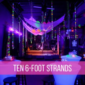 UV Reflective Neon Dot Glow Party Garlands