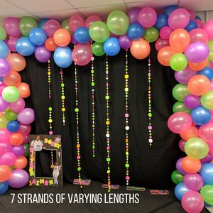 UV Reflective Neon Dot Glow Party Garlands