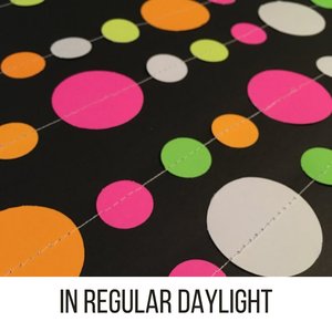 UV Reflective Neon Dot Glow Party Garlands