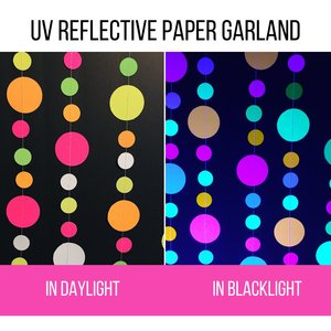 UV Reflective Neon Dot Glow Party Garlands