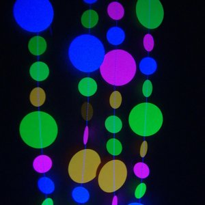 Glow Party Decoration Set, Glow Birthday, 80s Party, Black Light Decoration, UV Reflective Garland, Fluorescent Decor, Sweet 16 Glow Party