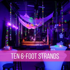 Glow Party Decoration Set, Glow Birthday, 80s Party, Black Light Decoration, UV Reflective Garland, Fluorescent Decor, Sweet 16 Glow Party