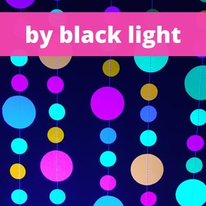 Glow Party Garland, Neon Party Decoration, 80s Party Decor, Glow Party Hanging Decor, Skate Party Decor, Glow Party Polka Dot Garland