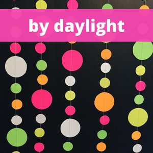 Glow Party Garland, Neon Party Decoration, 80s Party Decor, Glow Party Hanging Decor, Skate Party Decor, Glow Party Polka Dot Garland