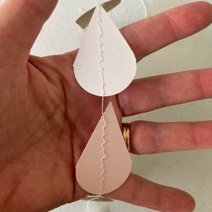 Bridal Shower Decoration, Blush and Gold Raindrop Garland, Pink Raindrop Bunting, Elegant Bridal Shower Backdrop, Blush Pink Gold Wedding
