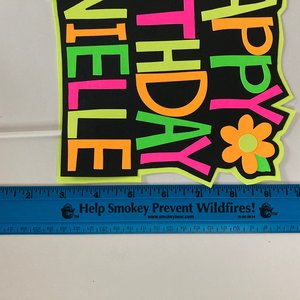 Neon Cake Topper, Girl Glow Party, Retro Birthday Cake, Glow Party Supplies, Personalized Cake Topper, 80s Birthday, Flower Cake Decor