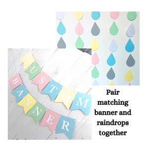 Pastel Baby Shower Banner, Custom Name or Phrase Sign, Gender Neutral Nursery Decor Personalized Party Garland, Baptism, Baby Sprinkle Event