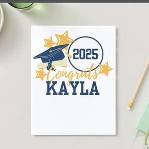 Printable graduation cake topper, school colors, Personalized Cake Decor, Congrats centerpiece, Digital Download, University of California
