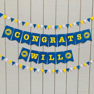 Ucla Graduation Banner, Congrats Banner, Blue and yellow Graduation Decor, Graduation Party Backdrop, University of California Los Angeles