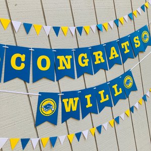 Ucla Graduation Banner, Congrats Banner, Blue and yellow Graduation Decor, Graduation Party Backdrop, University of California Los Angeles