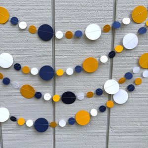 University of California Graduation Decoration, Navy, White and Gold Garland Backdrop, College Dorm Decor, UC Davis Party, UC Berkeley Event
