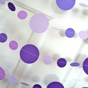 Purple Circle Garland, Paper Party Decoration, Purple Birthday Party, Paper Circle Bunting, Ultraviolet Party Decor, Birthday Party Decor