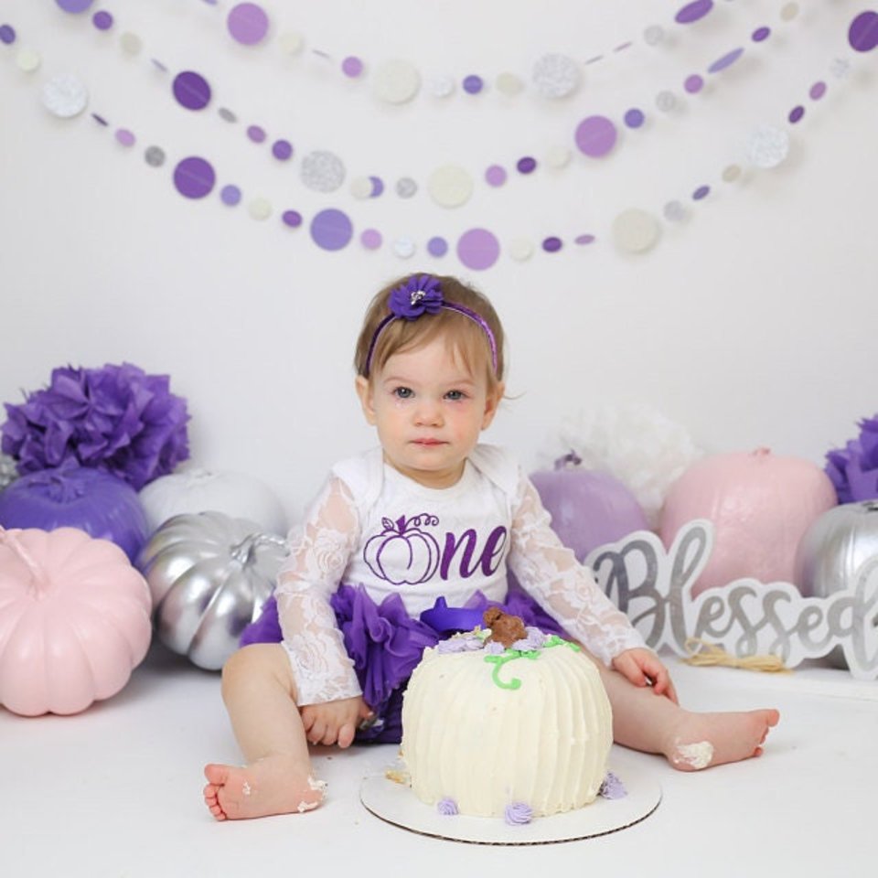 Purple Circle Garland, Paper Party Decoration, Purple Birthday Party, Paper Circle Bunting, Ultraviolet Party Decor, Birthday Party Decor