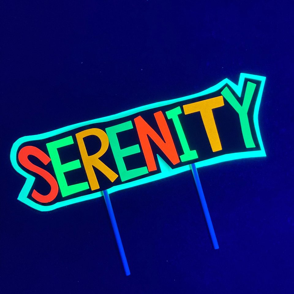 Name Cake Topper, Glow Party Decoration, Neon Birthday Decor, Personalized Cake Topper, UV Reflective Cake Decoration, Fluorescent Cake Top