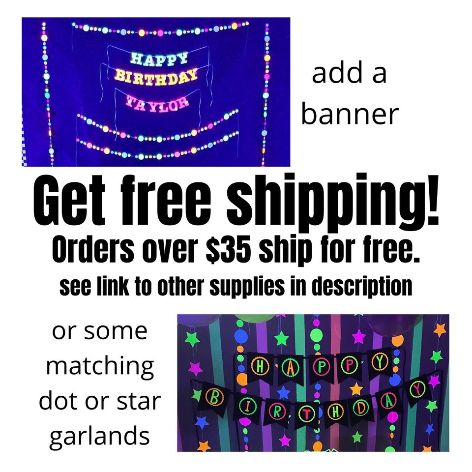 Neon Purple Glow Party Cake Topper, Blacklight Party Decor, Glow in the Dark Birthday, Quinceanera Cake, Personalized Topper, 15th Birthday