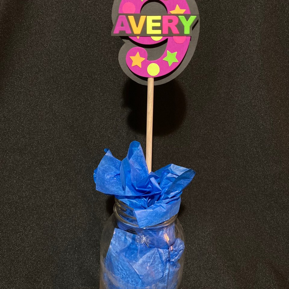 Glow Birthday Centerpiece, Glow Party Table Decorations, Neon Decor, Personalized Centerpiece, Neon Birthday Age, Neon Name, Skate Party