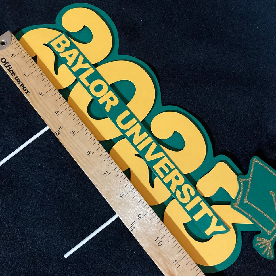 Baylor University Graduation Cake Topper, University Graduation, Graduation Party, Cake Decor, Class of 2023, Green and Gold, Grad Decor