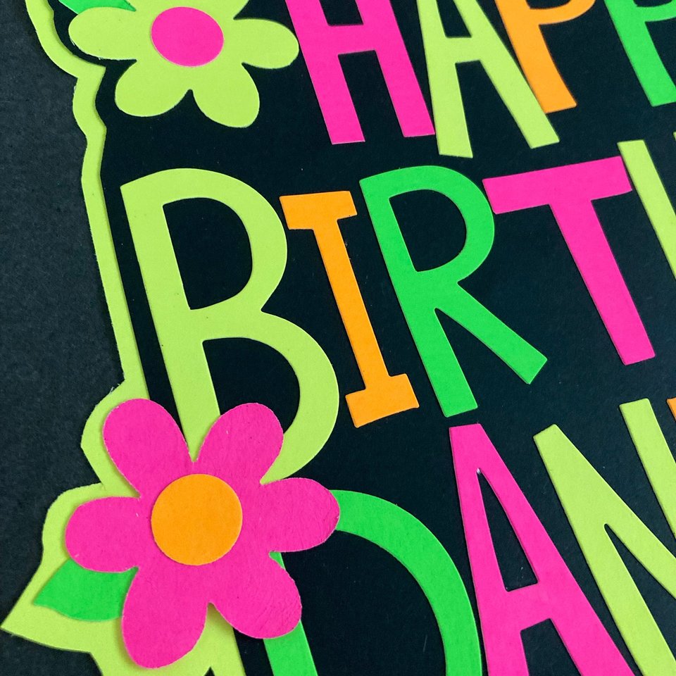 Neon Cake Topper, Girl Glow Party, Retro Birthday Cake, Glow Party Supplies, Personalized Cake Topper, 80s Birthday, Flower Cake Decor