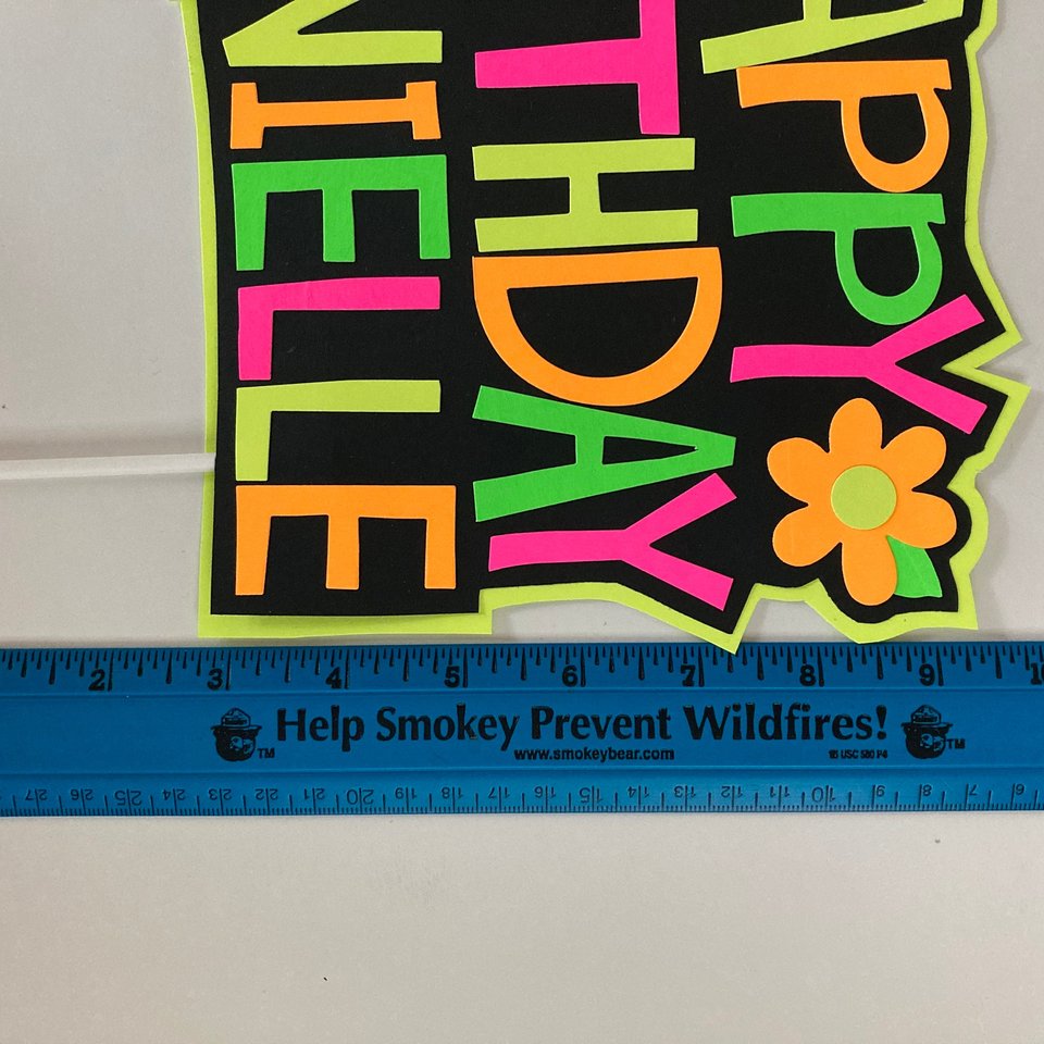 Neon Cake Topper, Girl Glow Party, Retro Birthday Cake, Glow Party Supplies, Personalized Cake Topper, 80s Birthday, Flower Cake Decor