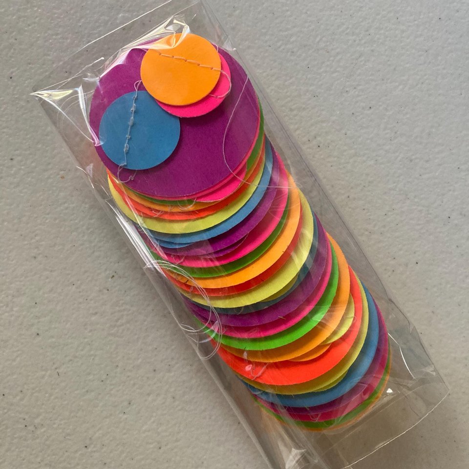 Glow in the Dark Streamers, Neon Party Garland, 80s Theme Birthday, Fluorescent Decoration, Black Light Party Supplies, Colorful Circles