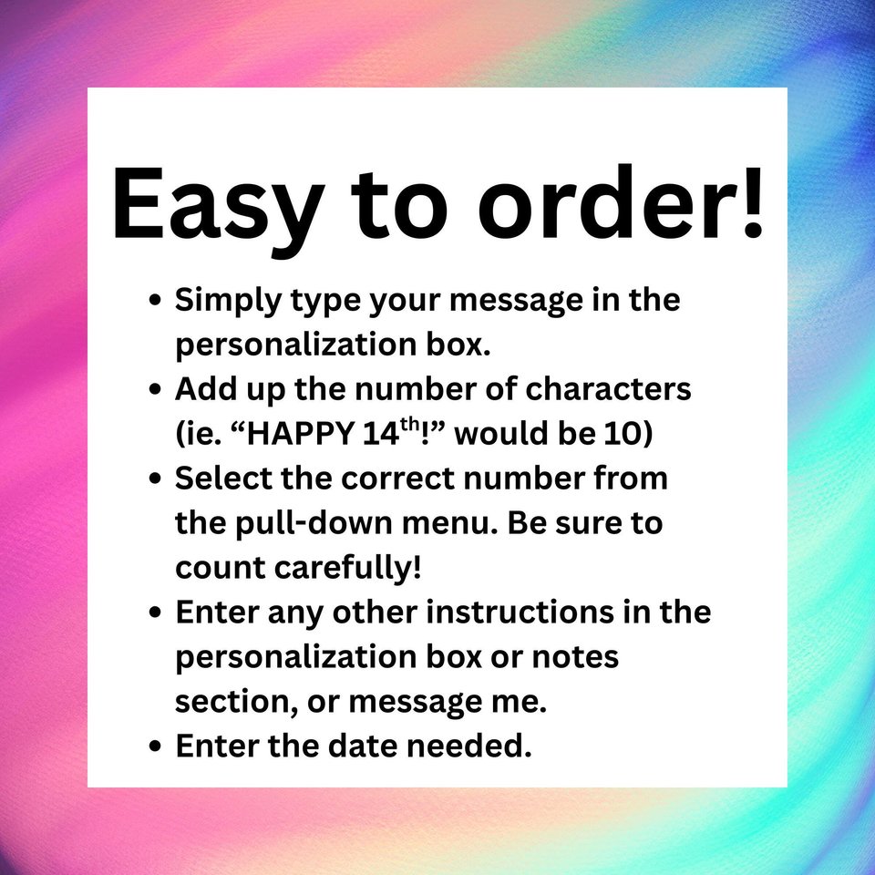 Custom Saying Neon Cake Topper, Glow Party Decoration, Blacklight Cake decor with any wording, Rave Party, Retro Glow in the Dark Decor