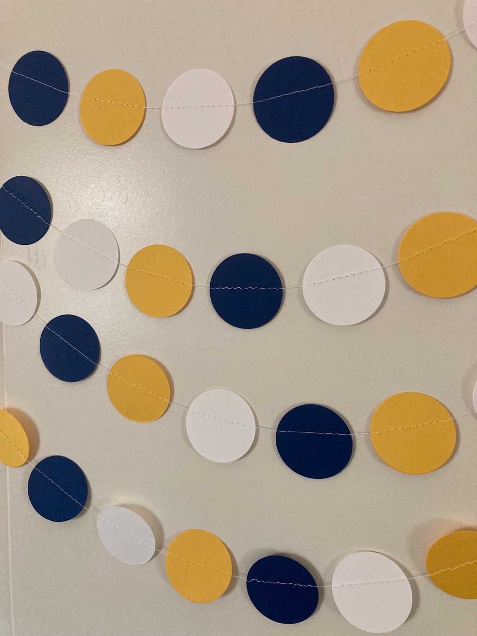 Navy, Gold, and White Graduation Garland, UC Colors Party Decoration