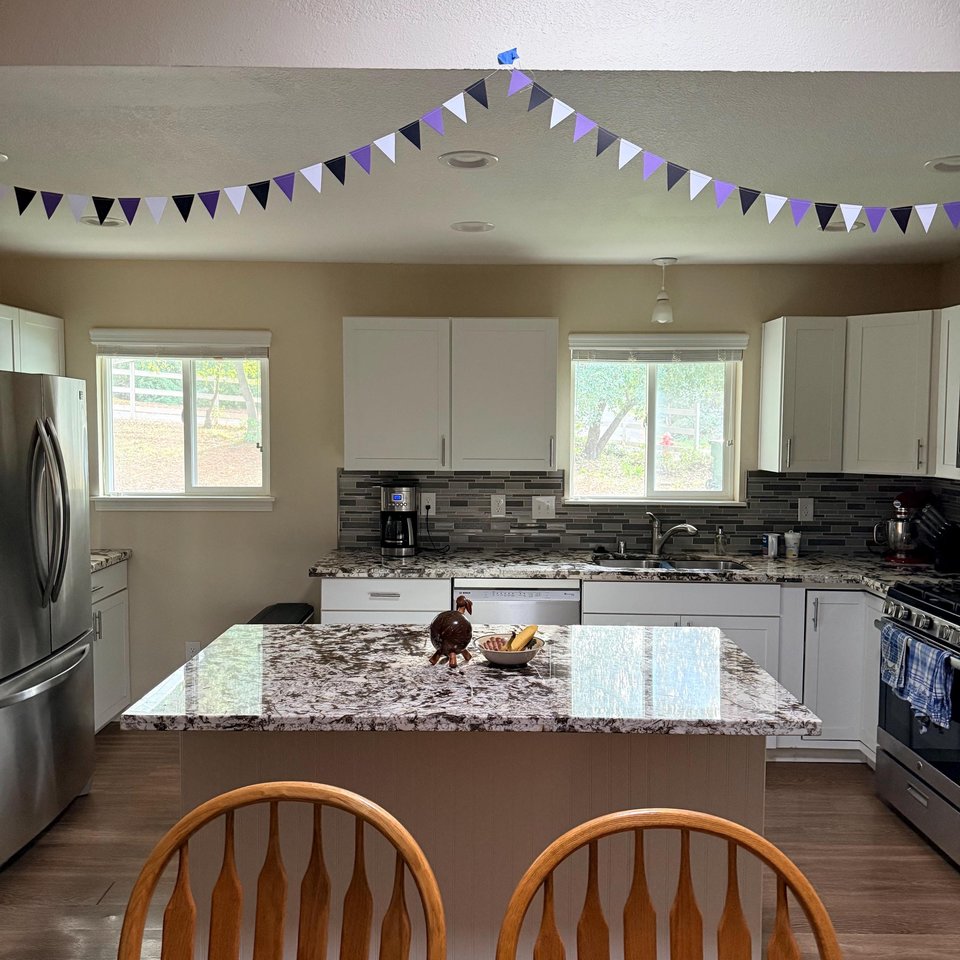 Purple White Black Graduation Garland, College Dorm and Bed Party Decor