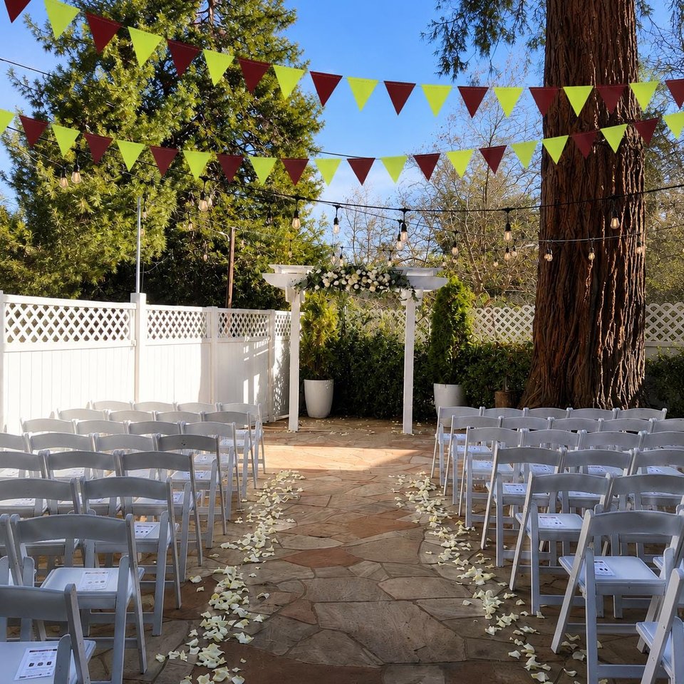 Burgundy and Chartreuse Wedding Decor, Paper Triangle Bunting, Dangling Garland, Trendy Color Wedding Decoration, Reception Tent Decor