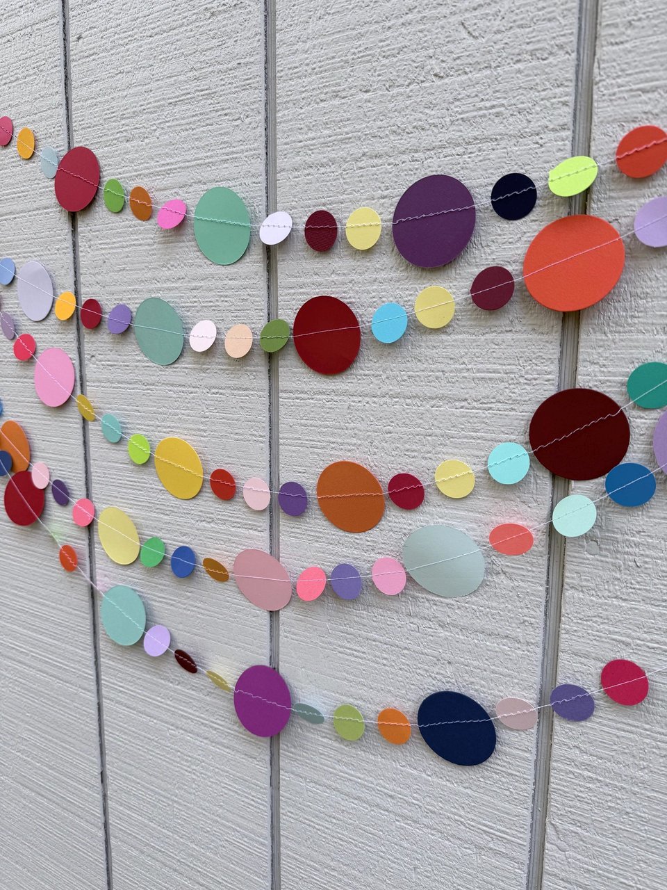 Colorful paper streamer backdrop, custom color banner, paper hanging decor, party garland, all occasion fiesta bunting