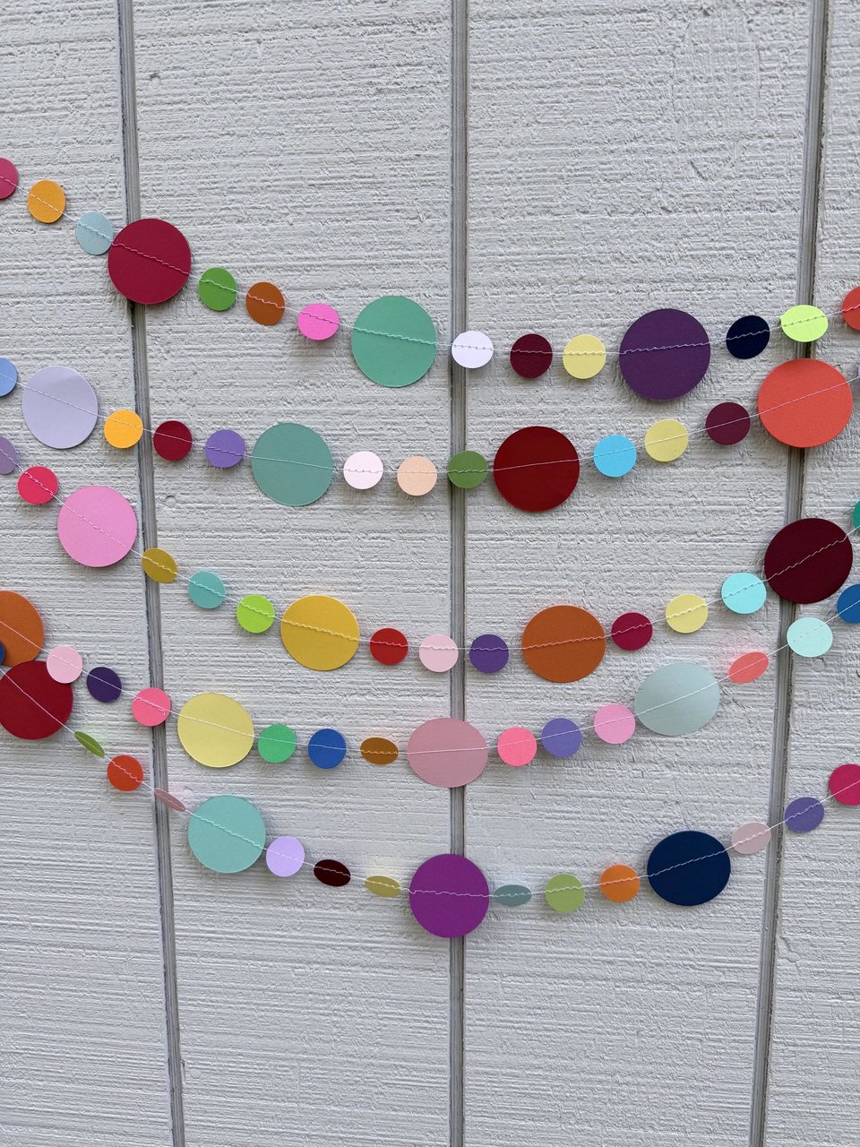 Colorful paper streamer backdrop, custom color banner, paper hanging decor, party garland, all occasion fiesta bunting