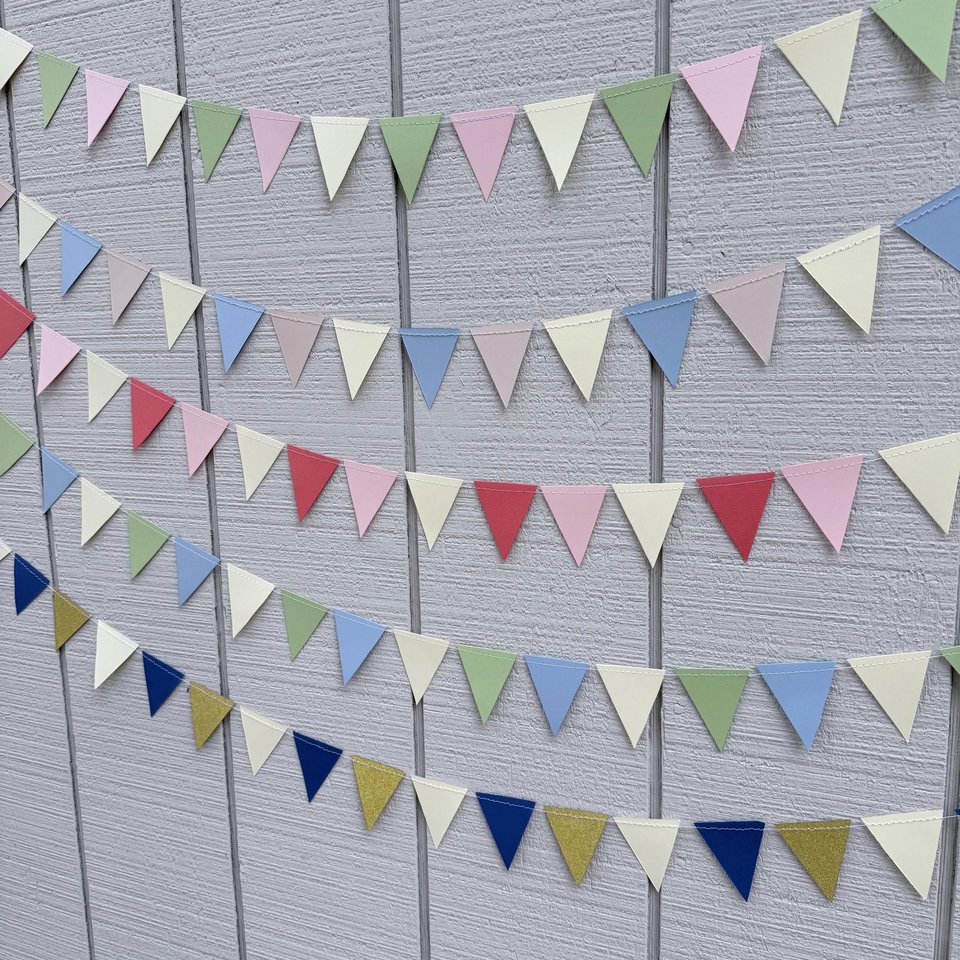 Custom Wedding Bunting, Handmade Paper Garland