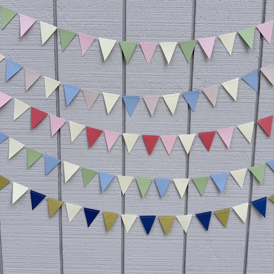 Custom Wedding Bunting, Handmade Paper Garland